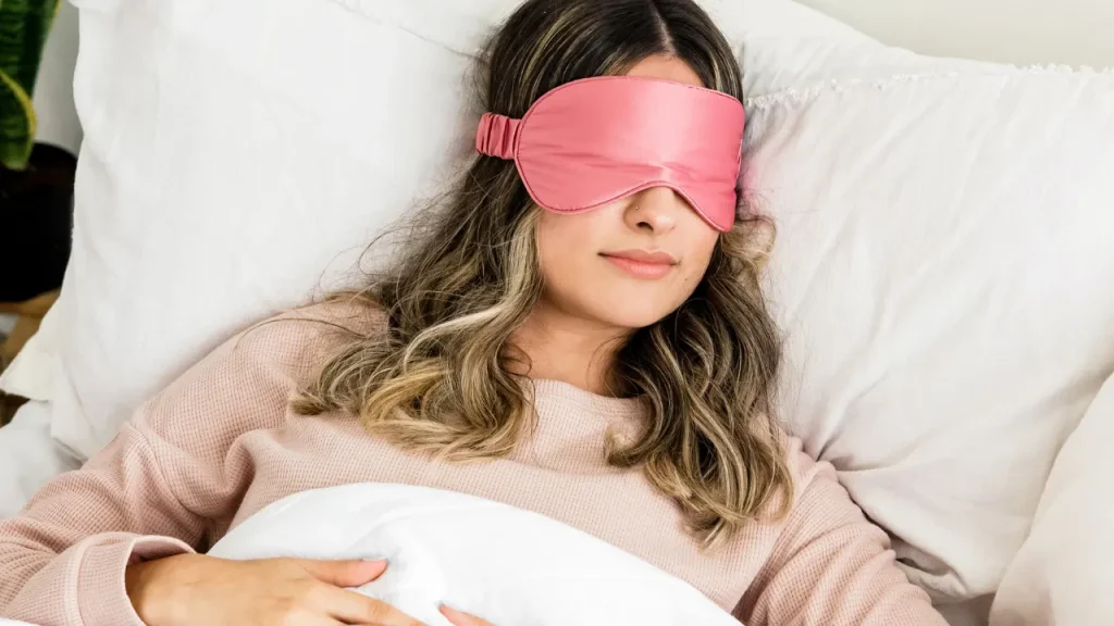 Lady having healthy sleep. 